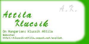 attila klucsik business card